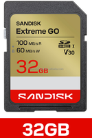 Carte mémoire SD Extreme GO 32 Go 100 Mo/s (lecture), 60 Mo/s (écriture), SDSDXGN-032G-GNCIN