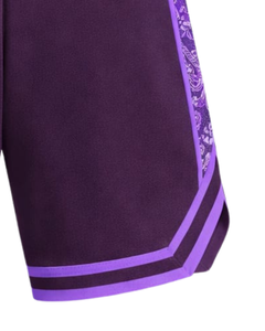 Shorts de basketball pour hommes violet foncé et violet clair, respirants, séchage rapide, pour sport, gym, entraînement, course à pied, athlétisme, personnalisables - Product Image 6