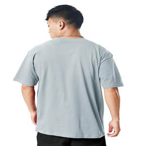 Conjunto de Camiseta y Pantalones Cortos de Alta Calidad, Estilo Urbano, 245g, 100% Algodón, Hombros Caídos, Corte Holgado, para Hombre - Product Image 2