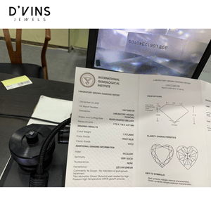 D'vins Jewels หลวม CVD HPHT Lab ปลูกด้วยเพชรที่เต็มไปด้วยหัวใจ - Product Image 4