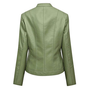 Chaqueta de Motocicleta de Piel de Cordero Marrón para Mujer MAKUM INTERNATIONAL, Transpirable, con Mangas Acolchadas Gruesas, Cierre de Cremallera y Cuello Plegable - Product Image 2