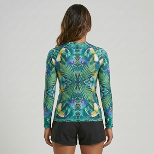 Rash Guard Custom <b>Print</b> Wetsuit Swimsuit Top Wityh Best OEM Women's Breathable Rash Guard UV Protection Long Sleeve <b>Surf</b> - Product Image 5