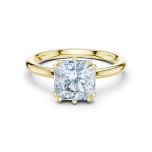 Anillo de Diamante Cultivado en Laboratorio de Corte Octogonal Cuadrado de Lujo y Buena Calidad, Oro Amarillo Sólido de 14K, Joyería Fina para Propuesta de Matrimonio - Product Image 2