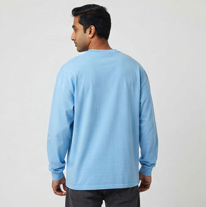 Men's Long Sleeve Tee Casual 100% Cotton <b>Baggy</b> Crew Neck 280 GSM Printed t shirts Casual Polyester Oversize Streetwear <b>tshirts</b> - Product Image 3