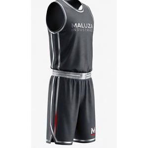 Uniforme de Entrenamiento de Baloncesto Avanzado, Jersey y Pantalones Cortos Transpirables, Conjunto Deportivo Personalizado para Equipos, Maluza Industries Global - Product Image 4
