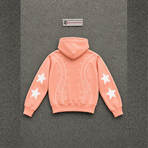 เสื้อฮู้ดซิปโอเวอร์ไซส์สีพีชสไตล์โมเดิร์น หรูหรา นุ่มสบาย เหมาะสำหรับฤดูหนาว ทรงหลวม แฟชั่น ผ้าคอตตอนพรีเมียม กำลังเป็นที่นิยม - Product Image 6