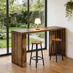 Farmhouse-Style Console <b>Table</b> for Entryway or Behind Sofa Bar <b>Tables</b> for Couch Use - Product Image 3