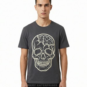 เสื้อยืดผู้ชายลายกราฟิกโครงกระดูกต้นไม้ พิมพ์ลายคุณภาพสูง ผ้าฝ้าย เสื้อผ้าสตรีทแวร์ เสื้อยืดผู้ชาย ผลิตจากโรงงาน - Product Image 4