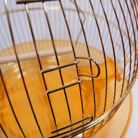 Cages à oiseaux en métal fantaisie de nouveau Style assemblage rond doré léger perroquet canari oiseaux Cage maison