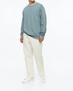 Sweat-shirt d'hiver en coton biologique 100% de haute qualité, brodé, en molleton, tricoté, col rond, grande taille, écologique - Product Image 5