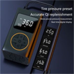 1pc <b>Black</b> 3600mAh Portable Car Inflation <b>Pump</b> Intelligent Wireless Multifunctional Electric Tire Inflator - Product Image 1
