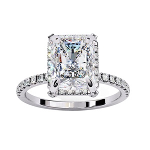<b>Emerald</b> Cut 3.00 Carat Natural Diamond IGI Certified 14K 18K Sterling <b>Silver</b> Rose Yellow White Gold Engagement Wedding Gift - Product Image 5