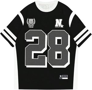 เสื้อเจอร์ซีย์กราฟิกแขนสั้นสำหรับแข่งรถฤดูร้อนสไตล์วินเทจสตรีทแวร์ - Product Image 1