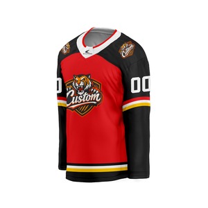 Camisetas de Hockey sobre Hielo Ligeras, Transpirables, con Diseño a Cuadros, Servicio OEM Personalizado, Bordadas, Sublimadas, con Tejido Elástico en Cuatro Direcciones - Product Image 3