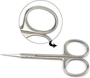 Ciseaux à cuticules professionnels en acier inoxydable de 9,5 cm, pointe droite et tranchante, durables, coupe-ongles, éliminateur de cuticules, manucure, pédicure, beauté - Product Image 4