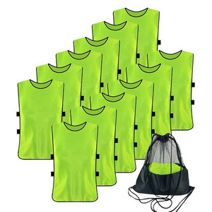 Pinnies Soccer Training Vest Adult Breathable <b>Mesh</b> Reversible Numbered Football Jersey Lightweight Practice Bib for Team Sports - Product Image 4
