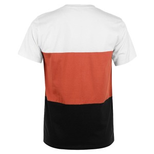 <b>Men's</b> Color Block Crew Neck Short Sleeve <b>Animal</b> Print Breathable Loose Fit Casual T-Shirt White Orange Black - Product Image 3