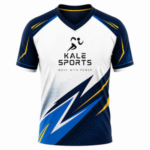 Maillot de football entièrement personnalisable et respirant, impression de logo personnalisé, manches courtes, col en V, maillots de football pour adultes - Product Image 5