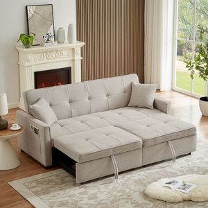 Sofá Cama Futón Moderno de Tela 3 en 1 Convertible, Cama Plegable Murphy, Sofá Reclinable Pequeño con Cama Extraíble - Product Image 2