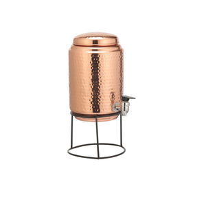 100% Pure & Handmade Copper Water Dispenser With <b>Glass</b> & Water Tap Hammered Copper Water Tank 5L - Product Image 5