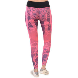 Leggings taille haute à imprimé géométrique, extensibles et respirants, pour le sport, pantalon de yoga pour femme, motif rose et violet, tissu tricoté - Product Image 6