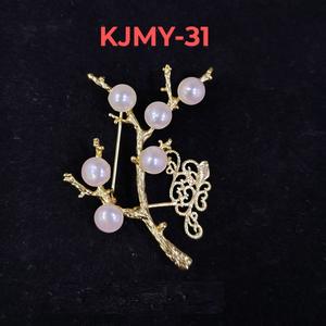 Broche vintage de qualité supérieure, inspirée du style ancien, en perles et doré, pour mariage, cadeau de mariée, bijoux, disponible au meilleur prix du marché. - Product Image 3