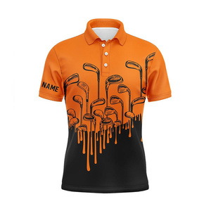 Polo de golf personnalisé en sublimation pour équipe, séchage rapide, manches courtes, 100 % polyester, pour hommes - Product Image 1