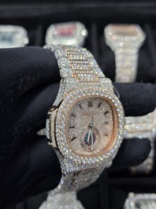 Reloj Analógico Automático con Incrustaciones de Moissanita para Hombre, Diseño de Lujo Inspirado en el Hip Hop, Personalizado, de Acero Inoxidable con Cristal de Zafiro - Product Image 2