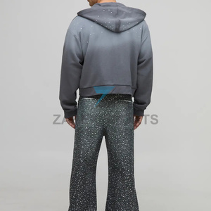 Sweat-shirt à capuche pour homme avec design en strass, fournisseur en gros ZABEX SPORTS, sweat-shirt en strass personnalisé de qualité supérieure - Product Image 6