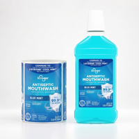 Étiquettes autocollantes en vinyle personnalisées avec votre logo, résistantes à l'eau et à l'humidité, pour emballages de bouteilles de bain de bouche, en rouleau