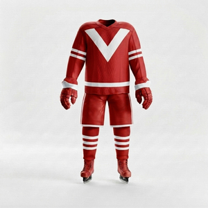 Tenue de hockey sur glace haut de gamme, vêtements d'équipe de hockey sur glace, maillot personnalisé imprimé, tissu extensible haute performance pour le jeu compétitif, personnalisable - Product Image 1