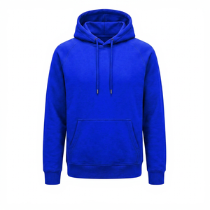 เสื้อฮู้ดผู้ชาย สีพื้น ผ้าฝ้ายเฟรนช์เทอร์รี่ ทรงปกติ สวมใส่สบายๆ สำหรับฤดูใบไม้ร่วง สีดำ เทา ขาว - Product Image 4