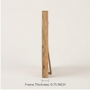 Cadre photo moderne en bois écologique léger 4x6 pouces rectangulaire fait main pour table, affichage vertical, impression couleur intégrale - Product Image 4