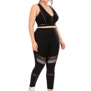 Conjunto de Yoga para Mujer al por Mayor de Alta Calidad, Ajustado, Transpirable, con Sujetador Deportivo y Leggings de Cintura Alta con Logotipo Frontal, Ropa Deportiva de Verano - Product Image 2