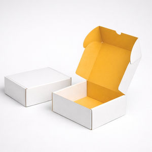 Carton d'expédition personnalisé à rabat frontal, style avion, avec finition mate, doublure en mousse, écologique, robuste et recyclable - Product Image 1