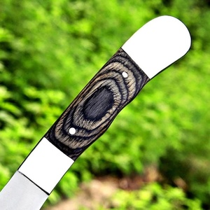 มีดโบวี่เหล็กดามัสกัสทำมือ ใบมีดคงที่ สำหรับเอาตัวรอดกลางแจ้ง ด้ามไม้ปาคาอเนกประสงค์ - Product Image 4