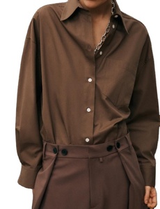 Women's Oversize Casual Shirts Long Sleeve Office Tunic Blouses Single-Breasted Design Comfortable and Stylish Shirts - Product Image 3