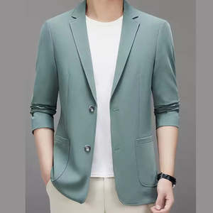 Blazer en jean pour hommes en gros, veste en jean grande taille pour hommes, veste en jean slim fit personnalisée OEM pour hommes à prix abordable - Product Image 3