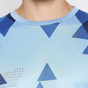 T-shirt pour homme à motif abstrait imprimé par sublimation, manches courtes, col rond, tricoté, coupe classique, 100% streetwear - Product Image 2