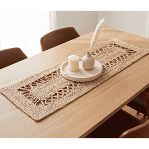 13 x 48 Inches Natural Jute Decorative <b>Table</b> <b>Runner</b> – Boho Woven <b>Dining</b> <b>Runner</b> for Farmhouse & Natural <b>Table</b> Decor - Product Image 1