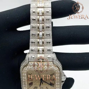 Mossinate Premium Stainless Steel <b>Watch</b> with Diamonds Elegant Gold and Silver Design <b>for</b> Fashionable and Active Lifestyles - Product Image 3