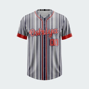 High Quality Printed Baseball Jersey Custom Team <b>Name</b> Front Breathable 100% Polyester Short Sleeve Quick Dry Sporty Training - Product Image 6