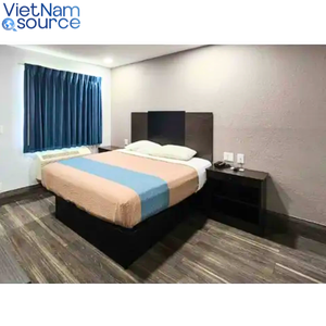 เตียงนอน MDF แบบทันสมัยสำหรับอพาร์ทเมนต์ประหยัดพื้นที่พร้อม HPL ลามิเนตเสร็จสิ้นกันน้ำเฟอร์นิเจอร์ห้องนอนโรงแรม - Product Image 2