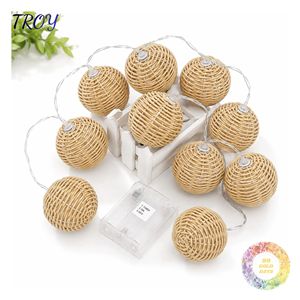 Adornos Esféricos de Ratán Natural para Decoración de Fiestas de San Valentín, Mesas Románticas para Bodas y Celebraciones de Aniversario - Product Image 4