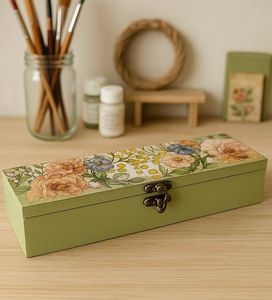 Caja de Madera Pintada a Mano de Calidad de Exportación, Organizador Decorativo para Joyas y Accesorios, Ideal para Regalo, Artesanía Hecha a Mano - Product Image 4
