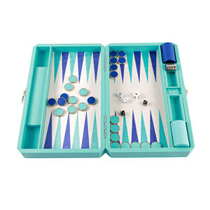 Ensemble de jeu de backgammon de luxe en cuir PU de qualité supérieure, personnalisé, professionnel, de couleur rouge, fait main, en gros, idéal pour un cadeau - Product Image 6