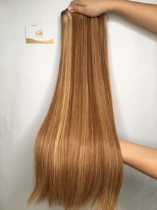 Vente en gros 100% brut vietnamien droite Remy cheveux humains 8 pouces étiré longueur couleur-prêt Machine Double trame - Product Image 6