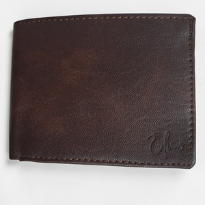 Cartera Corta Vegana de PU para Hombre, Color Marrón, Delgada, para Tarjetas de Crédito, para Uso Diario - Product Image 1