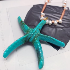Accesorios de acrílico para colgantes, estrella de mar con cuentas de 7 pulgadas, inspirado en el océano, regalo, manualidades, decoración DIY - Product Image 4