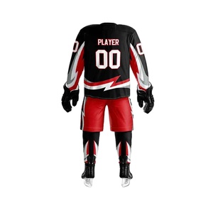 Uniforme de hockey sur glace pour hommes de qualité supérieure, en polyester, avec impression numérique renforcée, séchage rapide, respirant, personnalisable avec le nom de l'équipe - Product Image 2